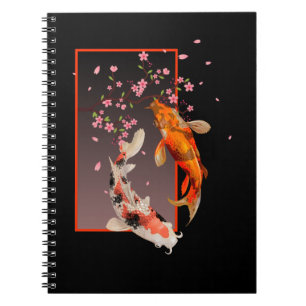 Japanse Koi Fishes and Flowers Notitieboek