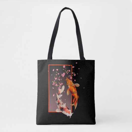 Japanse Koi Fishes and Flowers Tote Bag (Voorkant)