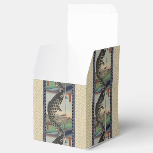 Japanse Koi Hiroshige Vis Festival Vlag Bedankdoosjes (Geopend)