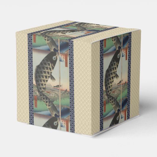 Japanse Koi Hiroshige Vis Festival Vlag Bedankdoosjes (Achterkant)