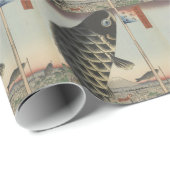 Japanse Koi Hiroshige Vis Festival Vlag Cadeaupapier (Rol Hoek)