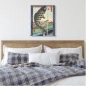 Japanse Koi Hiroshige Vis Festival Vlag Canvas Afdruk (Insitu (Slaapkamer))