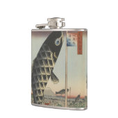 Japanse Koi Hiroshige Vis Festival Vlag Heupfles (Links)