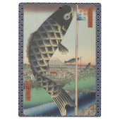 Japanse Koi Hiroshige Vis Festival Vlag Klembord (Achterkant)