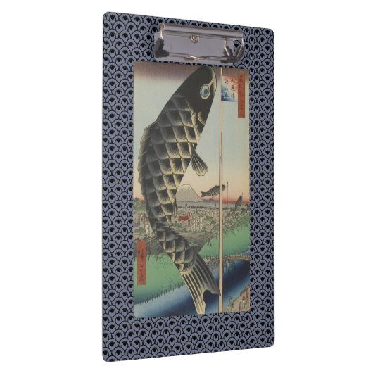 Japanse Koi Hiroshige Vis Festival Vlag Klembord (Rechts)