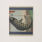 Japanse Koi Hiroshige Vis Festival Vlag Legpuzzel (Verticaal)