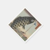 Japanse Koi Hiroshige Vis Festival Vlag Servet (Hoek)