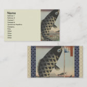 Japanse Koi Hiroshige Vis Festival Vlag Visitekaartje (Voorkant / Achterkant)