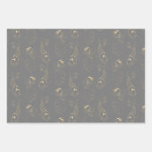 Japanse Koi in grijs en goud Inpakpapier Vel (Voorkant 3)