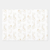 Japanse Koi in het wit en goud Inpakpapier Vel (Voorkant)