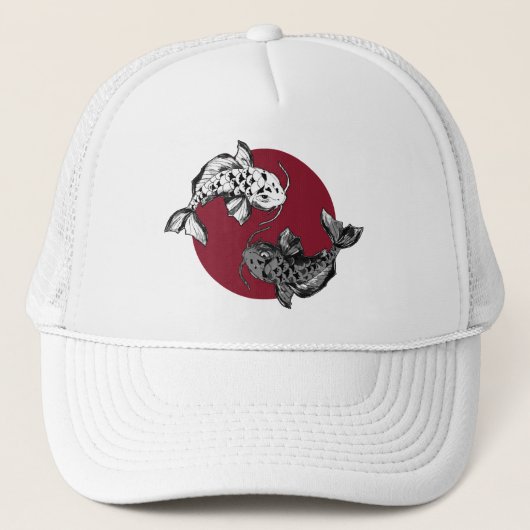Japanse Koi Karper Cirkel Trucker Pet (Voorkant)
