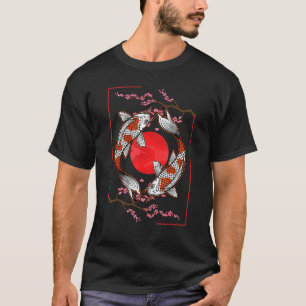 Japanse Koi Karper Sakura Retro Japan Koi Karper T-shirt
