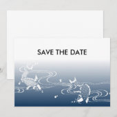 Japanse Koi (Karper) Vijver Save The Date (Voorkant / Achterkant)