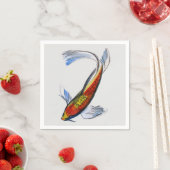 Japanse koi karper vis kunst homeware servet (Insitu)