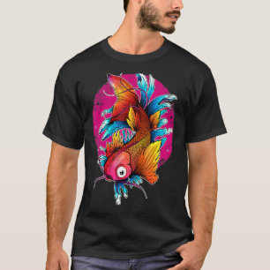 Japanse Koi Karper Vis Nishikigoi Ontwerp T-shirt