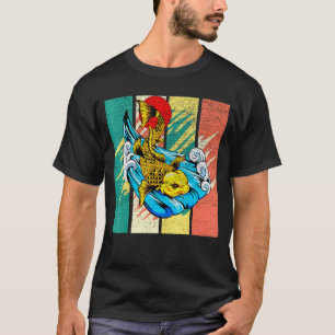 Japanse Koi Karper Vis Vintage Retro T-shirt