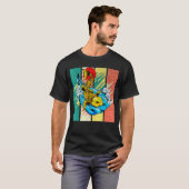 Japanse Koi Karper Vis Vintage Retro T-shirt (Voorkant volledig)