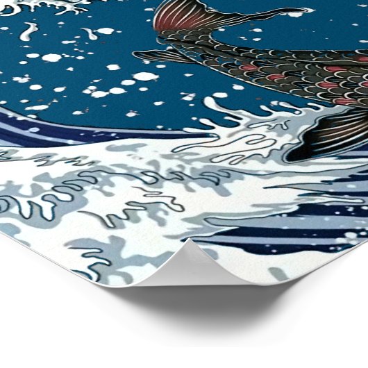 Japanse KOI-kunst, yinyang Poster (Hoek)