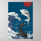 Japanse KOI-kunst, yinyang Poster (Voorkant)