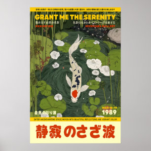 Japanse Koi & Lotus Kunstprint Zen Tuin Muur Poster