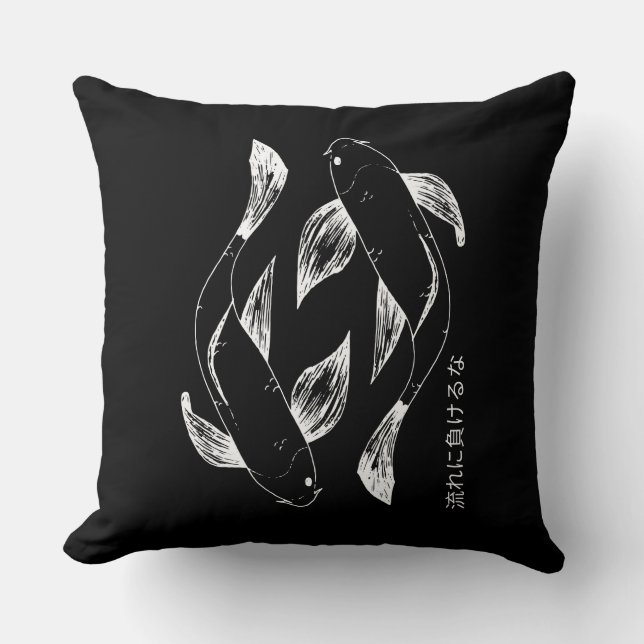Japanse Koi Motivatie minimalist Kussen (Voorkant)
