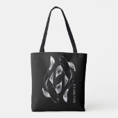 Japanse Koi Motivatie minimalist Tote Bag (Achterkant)