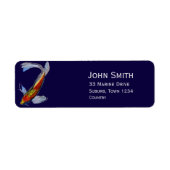 Japanse Koi originele kunstvis Etiket (Voorkant)