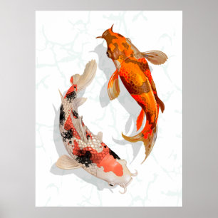 Japanse Koi Pond Poster