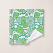 Japanse Koi Pond Towel Set Bad Handdoek (Wasdoekje)