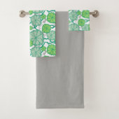 Japanse Koi Pond Towel Set Bad Handdoek (Insitu)