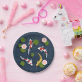 Japanse Koi Vijver Papieren Bordje (Feest)