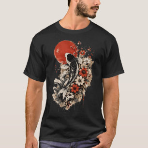 Japanse Koi Vis & Bloem Esthetiek T-shirt