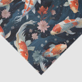 Japanse koi vis decoupage tissuepapier (Detail)