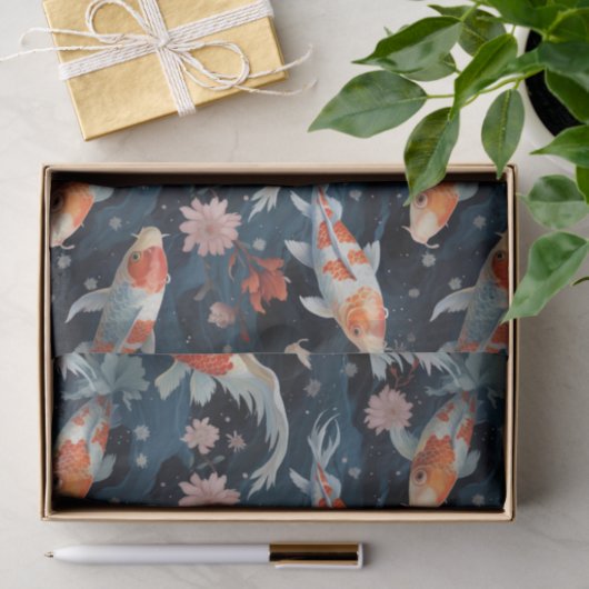 Japanse koi vis decoupage tissuepapier (Geschenk)