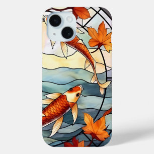 Japanse Koi Vis en Herfstbladeren iPhone 15 Case