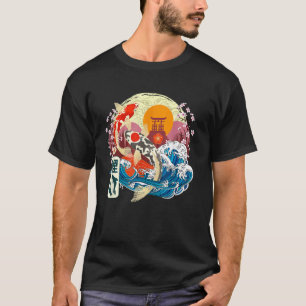 Japanse Koi Vis Grote Golf Kanagawa Japan Kunst Wi T-shirt