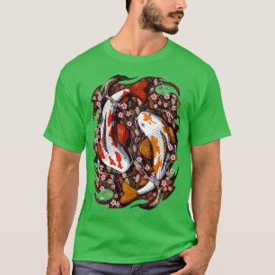 Japanse koi vis kersenbloesem t-shirt