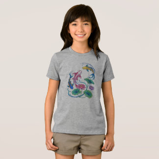 Japanse Koi Vis Lotus Mandala Traditionele Stijl Tri-Blend Shirt