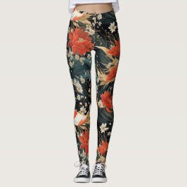 Japanse Koi Vis Naadloos Patroon Leggings