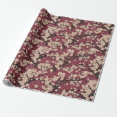 Japanse Koi Vis Sakura Patroon Cadeaupapier (Uitgerold)
