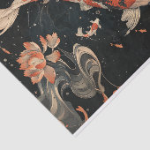 Japanse Koi Vis Schilderen Decoupage Tissuepapier (Detail)