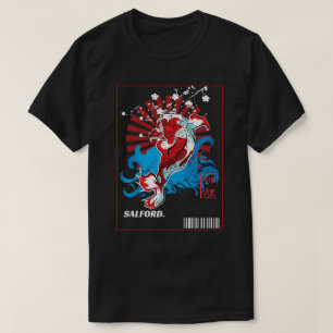 Japanse Koi Vis Stijgende Zon Vintage Ukiyo-e Kuns T-shirt