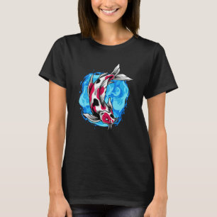 Japanse Koi Vis Tatoeage Stijl Koi Zwemt In Water T-shirt