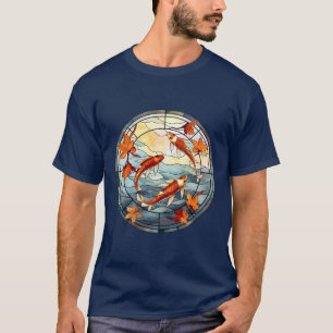 Japanse Koi Vissen en Herfstbladeren T-shirt