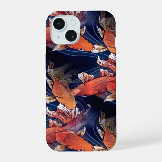 Japanse Koi Vissen iPhone 15 Case (Achterkant)