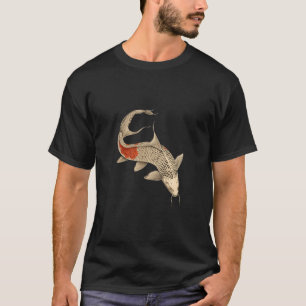Japanse Koi vissen. Japan Retro Feng shui. Vintage T-shirt