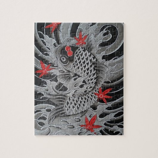 Japanse Koi Vissen Legpuzzel (Verticaal)