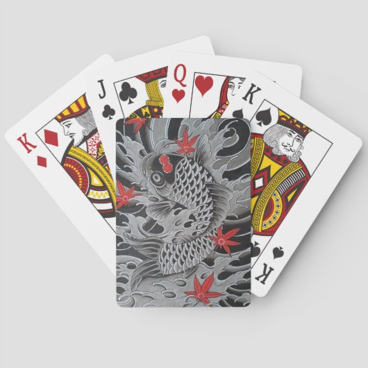 Japanse Koi Vissen Pokerkaarten (Achterkant)