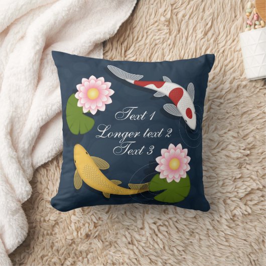 Japanse Koi Visvijver Kussen (Deken)