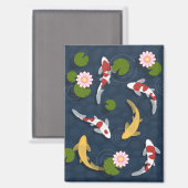 Japanse Koi Visvijver Magneet (Voorkant / Achterkant)